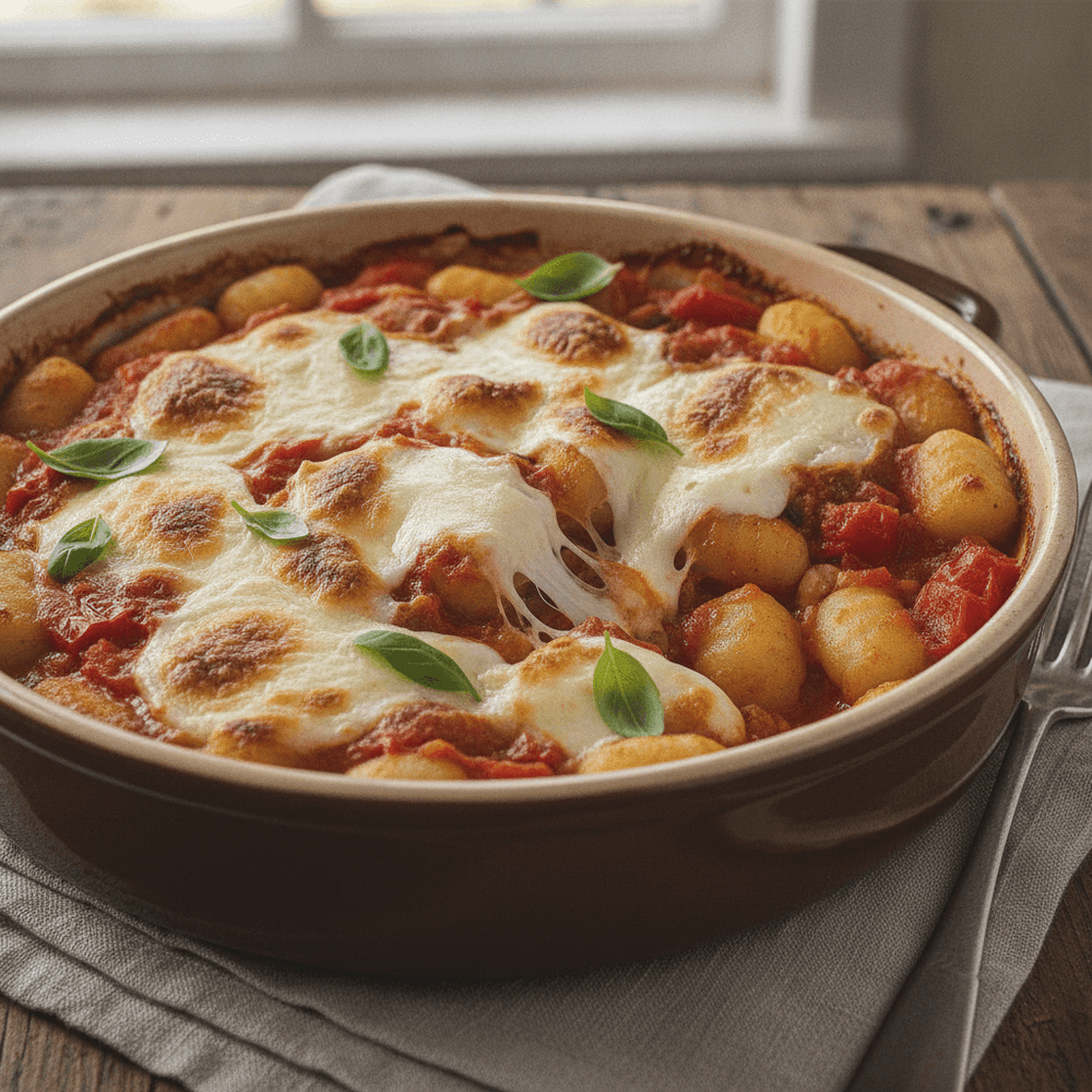 Gnocchi med tomat och mozzarella