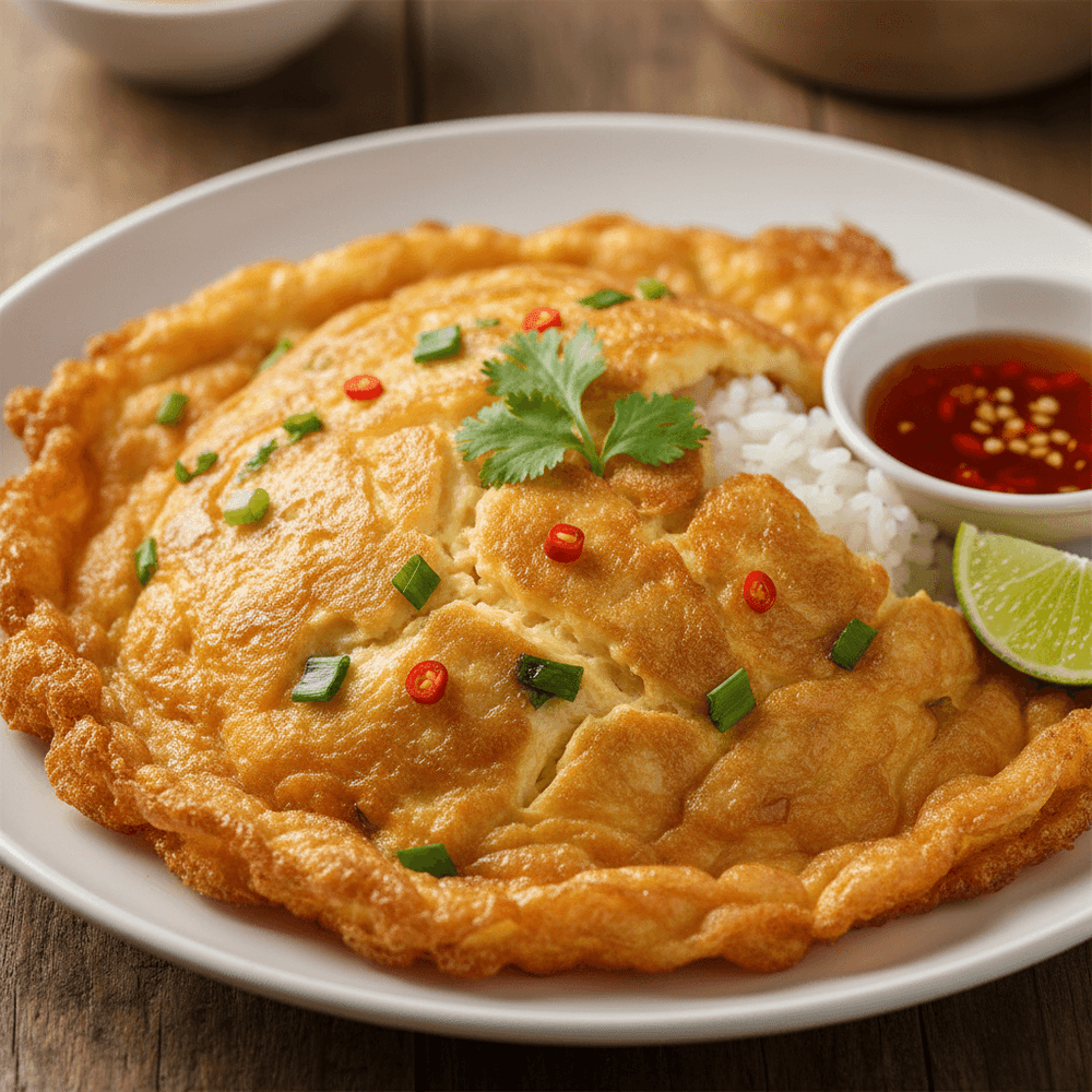 Thailändsk omelett (Khay Jiao)