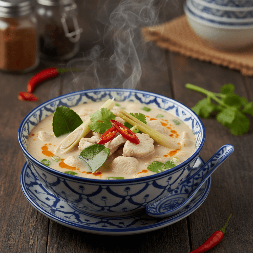 Tom Kha Gai – Thailändsk kokosmjölkssoppa med kyckling