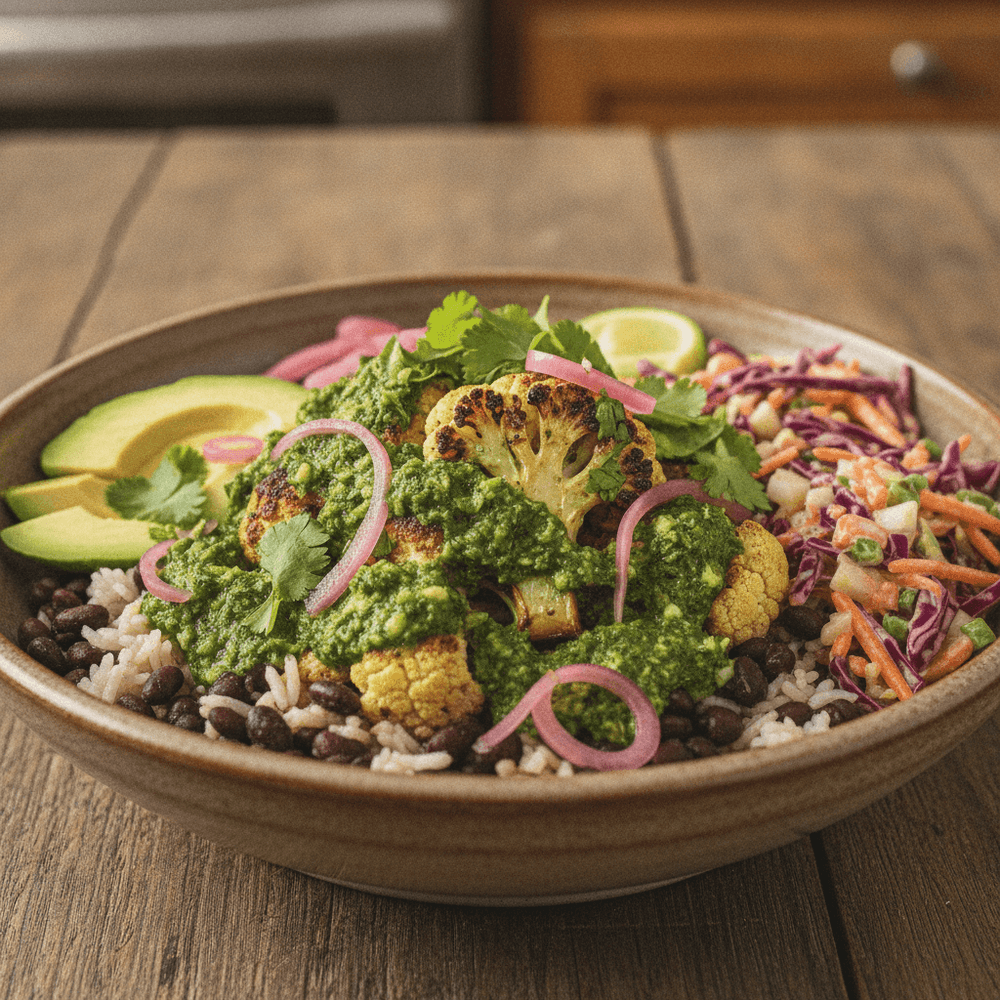 Chimichurri Blomkålsbowls (eller Tacos!)