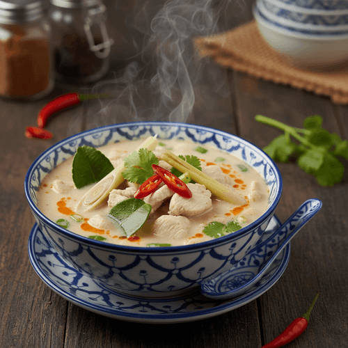 Tom Kha Gai – Thailändsk kokosmjölkssoppa med kyckling