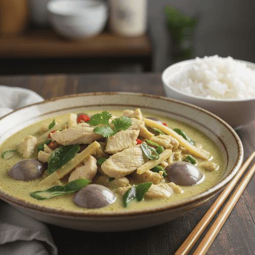 Enkel Thai Grön Curry med Kyckling
