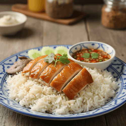Khao Man Gai – Thailändsk kyckling och ris