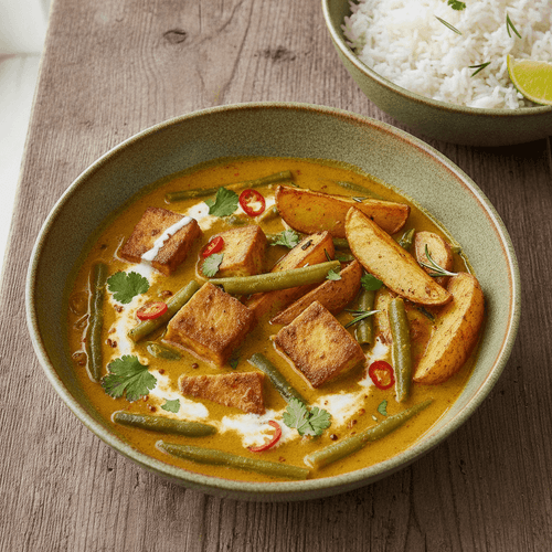 Grönbönscurry med tofu